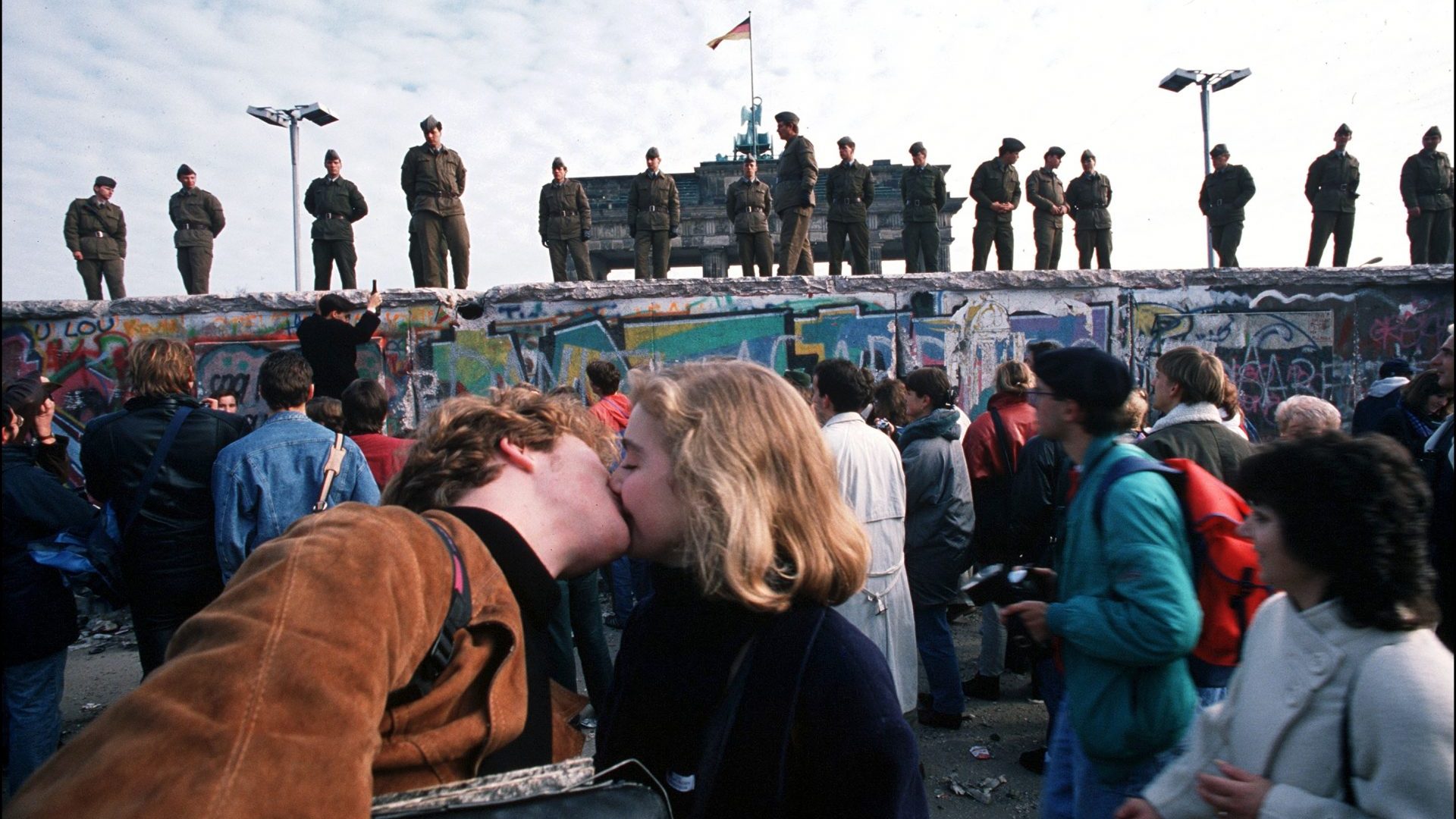 Jenny Erpenbeck’s
novel, Kairos,
explores an intense
relationship in East
Germany before
and after the fall
of the Berlin Wall. Photo: Patrick Piel/
Gamma-Rapho/
Getty