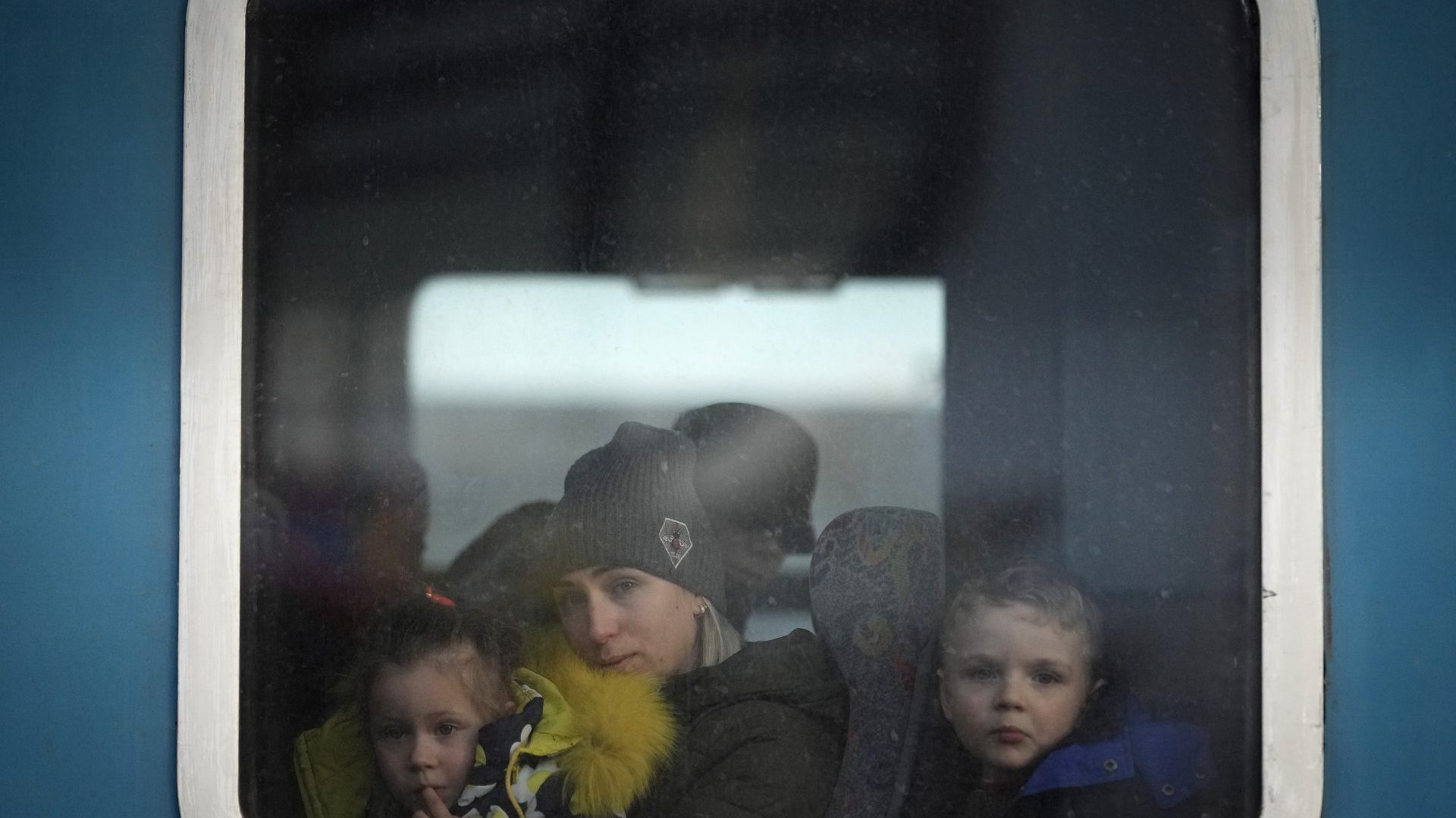 Refugees fleeing Ukraine arrive at the border train station of Zahony, Hungary. Photo: Christopher Furlong/Getty Images