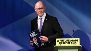 SNP leader John Swinney at the party’s general election launch in Edinburgh. Photo: Jeff J Mitchell/Getty