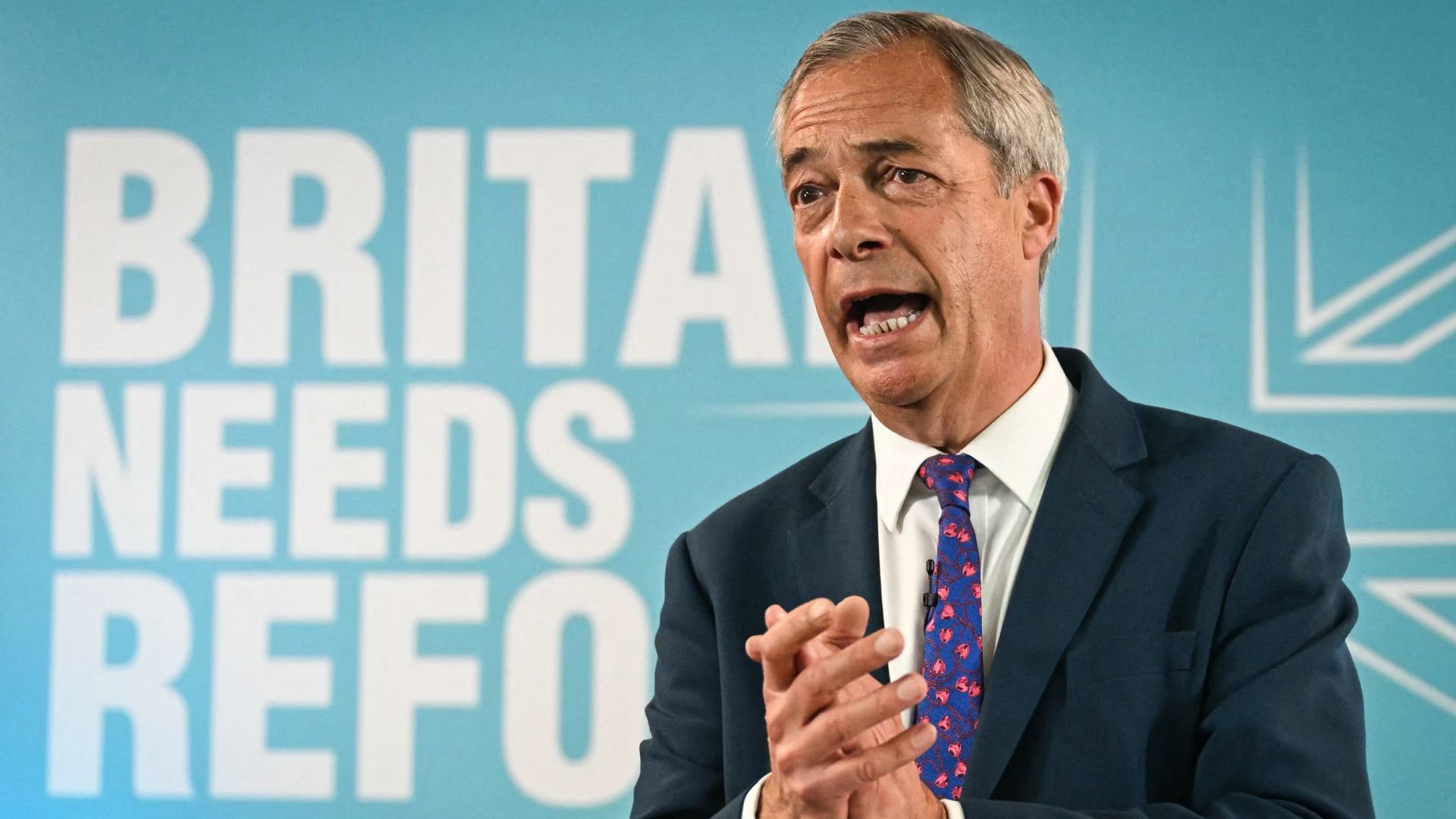 Reform UK Nigel Farage delivers a speech to launch the party's general election manifesto in Merthyr Tydfil (Photo by JUSTIN TALLIS/AFP via Getty Images)