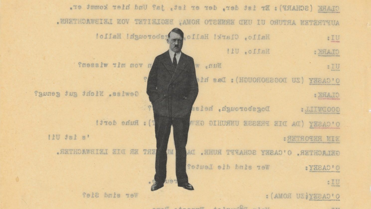 An example of Bertolt Brecht’s wartime images that feature in the Brecht: Fragments exhibition. Photo: Bertolt Brecht Archive, Akademie der Künste, Berlin