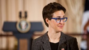 Rachel Maddow, author of the entertaining but flawed historical review Prequel: An American Fight Against Fascism. Photo: Brendan Hoffman/Getty