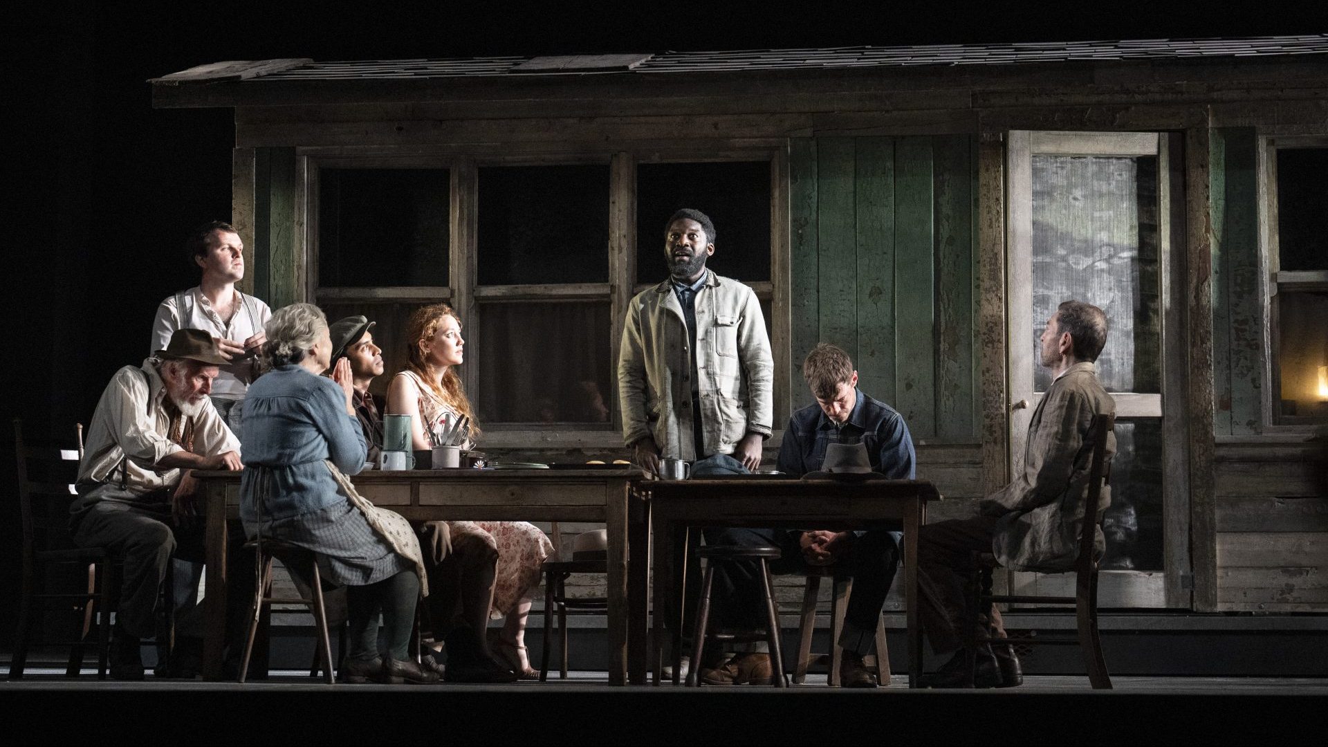 The Grapes of Wrath cast at the National Theatre (c) Richard Hubert Smith