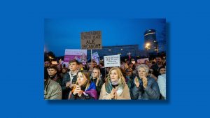 Several thousands of people gathered in Slovak capital Bratislava to protest against Slovak government. Photo: Tomas Tkacik/SOPA Images/LightRocket via Getty Images