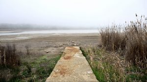 Low water levels at Lake Pergusa near Enna in Sicily. Regional authorities in the southern Italian island declared a state of emergency earlier this year, after low winter rainfall following last year’s punishing summer. Photo: Alberto Pizzoli/AFP/Getty