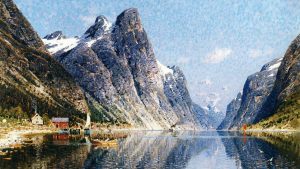 Norwegian Fjord Scene, Adelsteen Normann. Photo: Fine Art Images