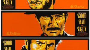 A poster for Sergio Leone’s 1966 spaghetti western The Good, the Bad and the Ugly, starring Clint Eastwood, Lee Van Cleef and Eli Wallach. Photo: Movie Poster Image Art