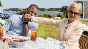 Liev Schreiber and Nicole Kidman as Tag and Greer Winbury in Susanne Bier’s adaptation of The Perfect Couple. Photo: Netflix