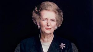 The portrait of Margaret Thatcher, commissioned by Gordon Brown in 2007, which has been taken down from Keir Starmer’s office after he found it ‘unsettling’.
Photo: Richard Stone