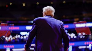 Donald Trump, takes the stage at the campaign rally at Madison Square Garden. Photo: Anna Moneymaker/Getty Images