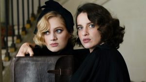 Nadia Tereszkiewicz and Rebecca Marder in François Ozon’s The Crime Is Mine. Photo: Music Box Films