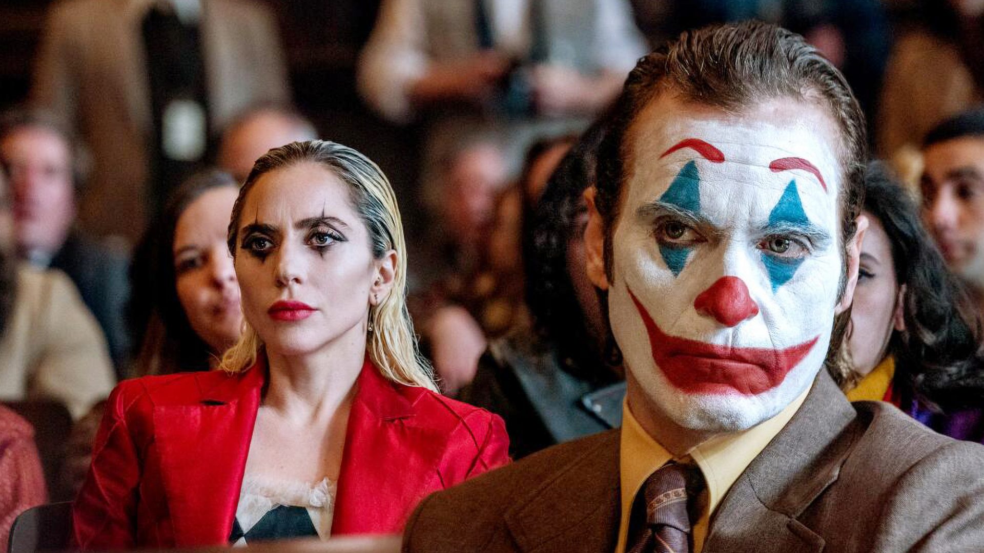 Lady Gaga and Joaquin Phoenix in Joker: Folie à Deux. Photo: Warner Bros