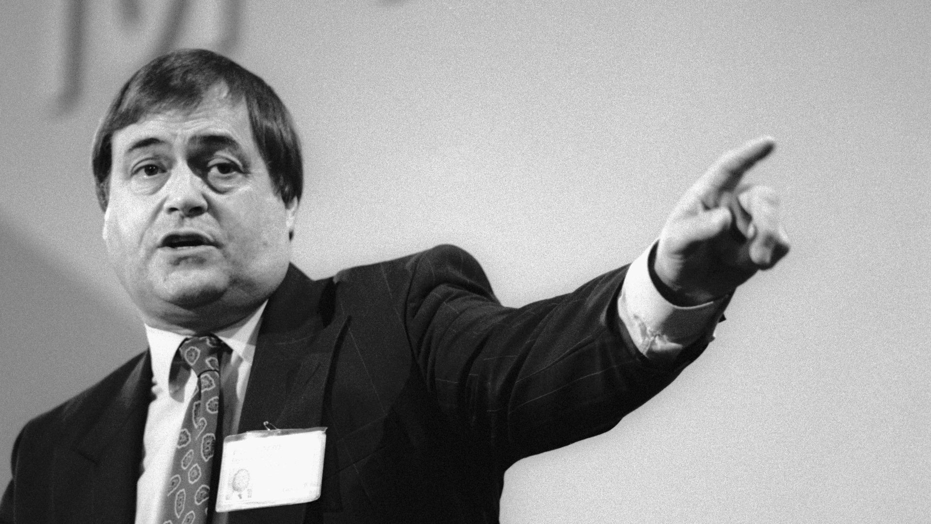 John Prescott speaks at the Labour Party Conference in Blackpool, October 1992. Photo: Steve Eason/Getty Images