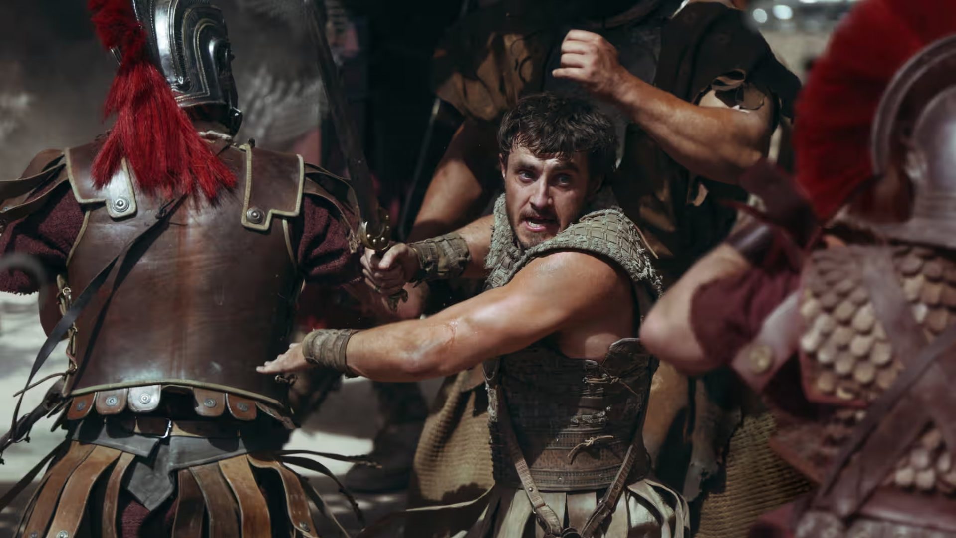 Paul Mescal as Lucius in Gladiator II. Photo: Aidan Monaghan/© 2024 Paramount Pictures