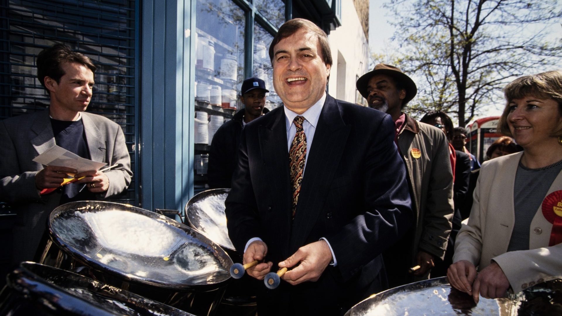 John Prescott campaigning in London during the 1997 General Election. Photo: David Levenson/Getty Images