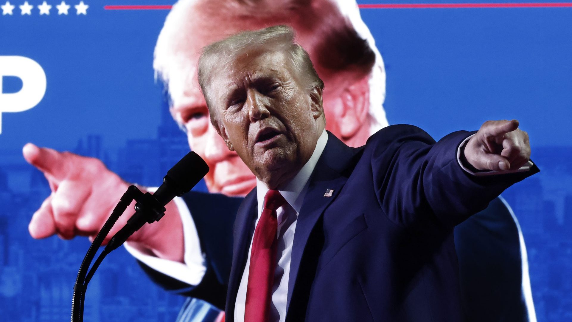 Donald Trump speaks during a campaign rally in Grand Rapids, Michigan (Photo by Chip Somodevilla/Getty Images)