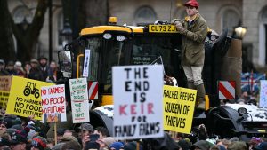 against changes to inheritance tax rules for land ownership. Photo: JUSTIN TALLIS/AFP via Getty Images