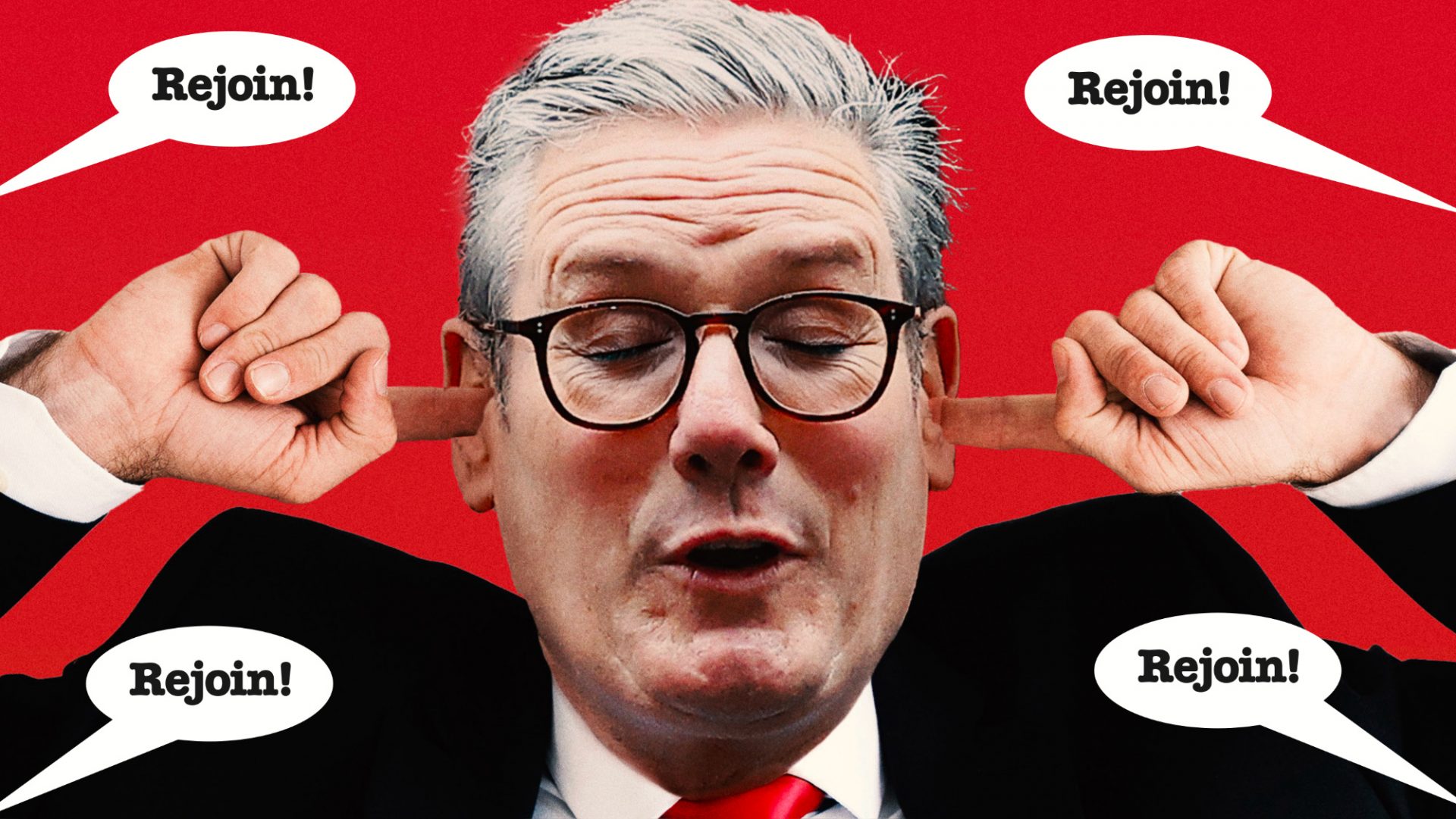 Keir Starmer refuses to listen to sense over Britain and Europe. Image: The New European/Getty