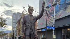 The statue of Tony Blair in Ferizaj, Kosovo (Photo: Matt Withers)