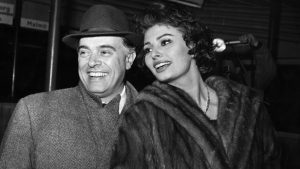 Italian film producer Carlo Ponti and his wife Sophia Loren in 1958. Photo: Keystone/Getty