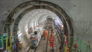 Inside the Thames Tideway ’super sewer’. Photo: Carl Court/Getty