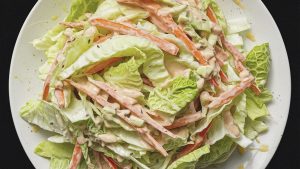 The Dutch word kool “cabbage” plus sla gives us the American form cole slaw, literally “cabbage salad”. Image: The New European