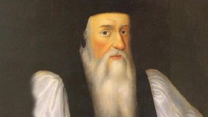 Thomas Cranmer, the Archbishop of Canterbury from 1533-1555, whose Book of Common Prayer, written in English, had the consequence of leading to the exclusion of the Cornish language from churches in Cornwall