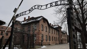 The former Nazi German concentration camp Auschwitz-Brikenau in Oświęcim, Poland, January 21, 2025. Photo: Jakub Porzycki/NurPhoto/Getty