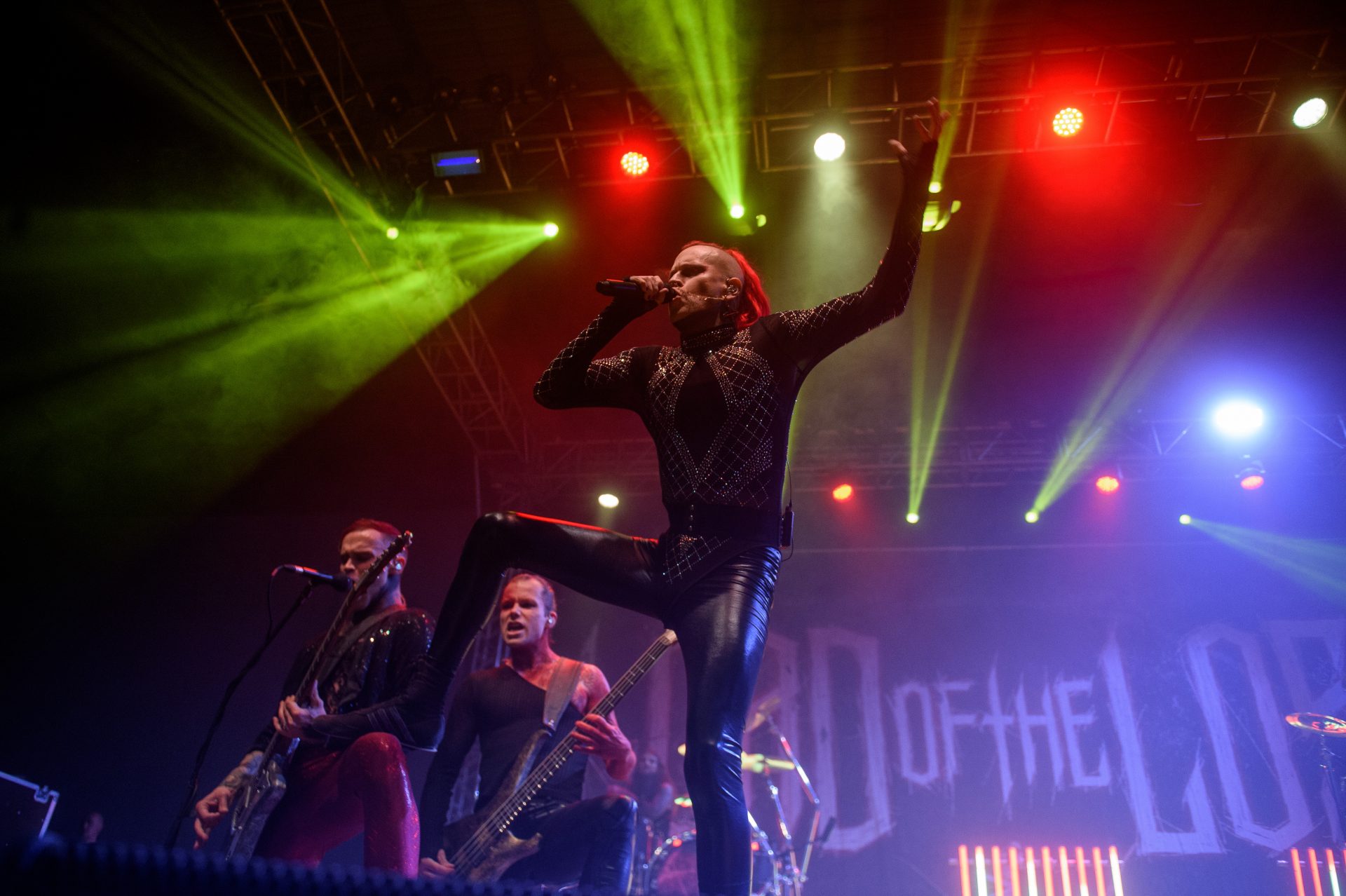 Chris Harms of Lord of the Lost on stage during the Wave-Gotik-Treffen festival in Leipzig in May 2023, two weeks after their Eurovision appearance