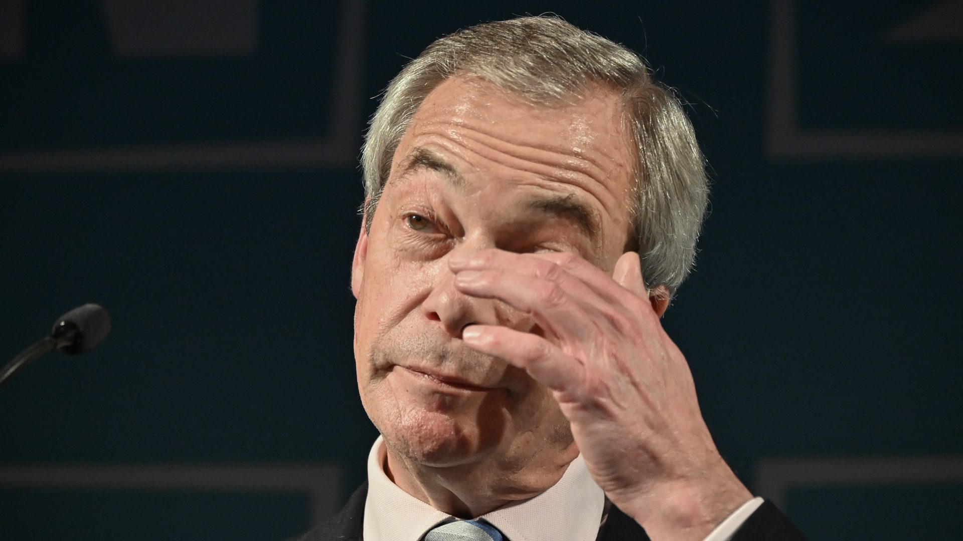 Nigel Farage speaks at the Reform UK Cornwall Conference. Photo: Hugh Hastings/Getty Images